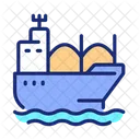 Bulk Carrier Freight Ship Cargo Vessel Icon
