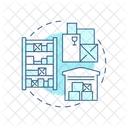 Warehouse Bulk Industrial Building Icon