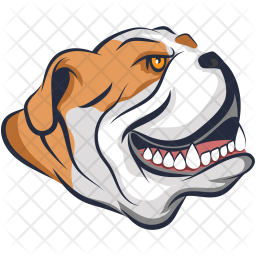 Bulldog Icon of Colored Outline style - Available in SVG, PNG, EPS, AI