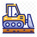 Bulldozer Excavation Heavy Machinery Icon