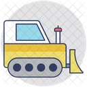 Bulldozer Excavator Tractor Icon