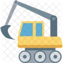 Bulldozer Excavator Heavy Machinery Icon