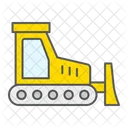 Bulldozer Construction Vehicle Industry Building Icon