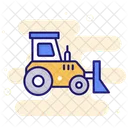 Bulldozer Excavator Transport Icon