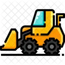 Bulldozer Excavator Transportation Icon