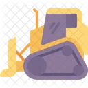 Bulldozer Vehicle Excavator Icon
