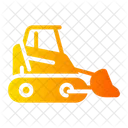 Bulldozer Excavator Machine Icon