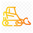 Bulldozer Excavator Machine Icon
