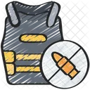 Bullet Proof Vest Jacket Policing Icon