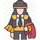 Bullfighter Woman Matador Icon