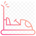 Bumper Car Amusement Park Fun Icon