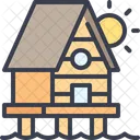 Bungalow Resort Vacation Icon