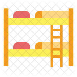 Bunk Bed Icon - Download in Flat Style