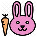 Bunny Rabbit Carrot Icon
