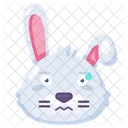 Bunny perspirable expression  Icon