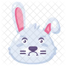 Bunny sadness expression Emoji Icon