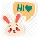 Bunny Say Hi Easter Bunny Icon