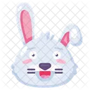 Bunny Smiling With Teeth Funny Cute Emoji Icon