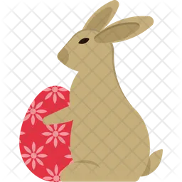 Bunny with egg  Icon