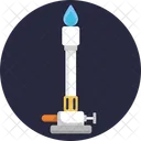 Bunsen Burner Flame Laboratory Icon