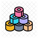 Bunt Rollen Kinesio Symbol