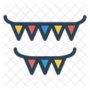 Bunting Flags Decoration Icon