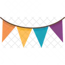 Bunting Flag Party Icon
