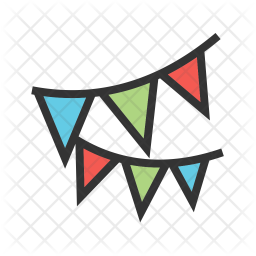 Bunting flags Icon