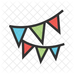 Bunting flags  Icon