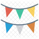 Bunting Decoration Party Icon