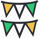 Buntings Party Decoration Icon