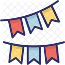 Buntings Party Decoration Party Flags Icon