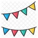 Buntings Garlands Decoration Icon