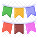 Buntings Party Flags Garlands Icon