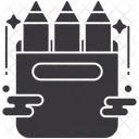 Farbig Bleistift Farbe Symbol