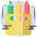 Farbig Bleistift Farbe Symbol