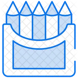 Buntstift mit Malerei  Symbol