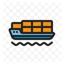 Buque De Carga Carga Barco Icono