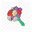 Buque De Flores Buque Adesivo Icon