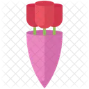 Buque Flor Rosa Ícone