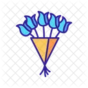 Buque Tulipa Contorno Ícone