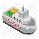 Barco De Vapor Barco De Reparto Barco De Crucero Icon