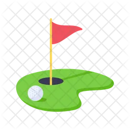 Buraco de bandeira de golfe  Ícone