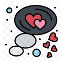 Burbuja de chat de amor  Icono