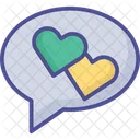 Burbujas De Chat Chat De Amor Burbujas De Discurso De Amor Icono