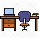 Bureau Detude Espace De Travail Mobilier Icône