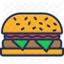 Burger Breakfast Fast Food Icon