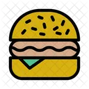 햄버거 패스트푸드 빵집 아이콘