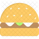 Meat Burger Junk Icon