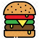 Hamburger Bun Fastfood Icon